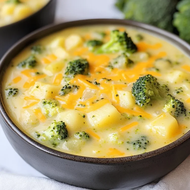 Broccoli Potato Cheese Soup Recipe