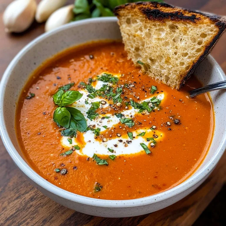 Creamy Roasted Garlic Tomato Soup