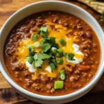Crockpot Spicy Queso Beef Chili