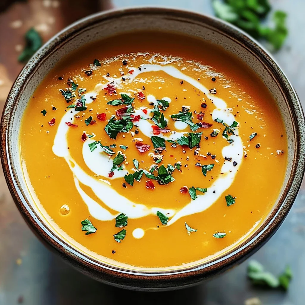 Easy Butternut Squash and Sweet Potato Soup