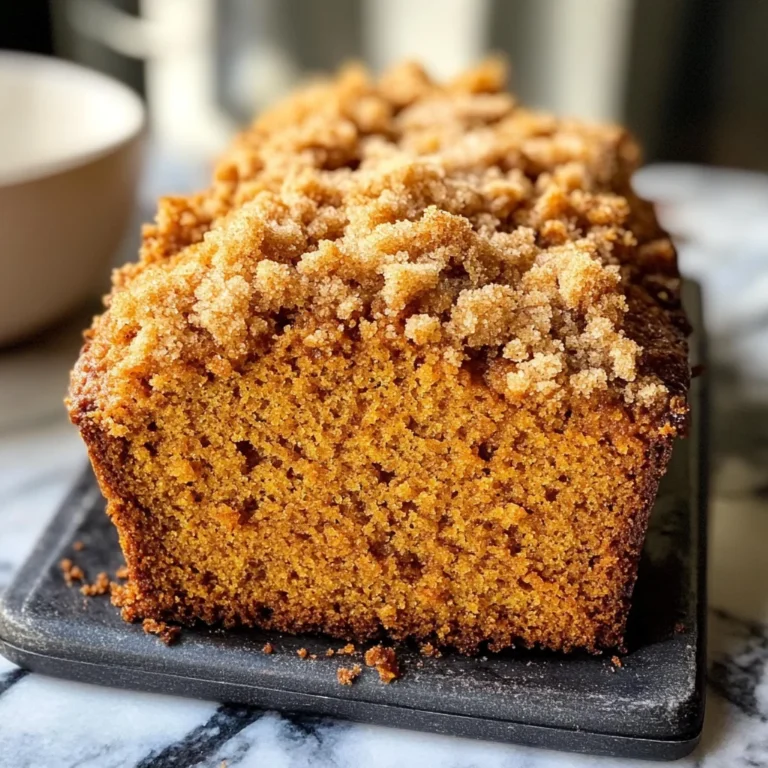 Easy Pumpkin Bread with Crumb Topping