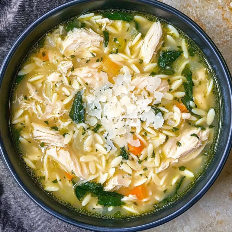 Lemon Chicken Orzo Soup
