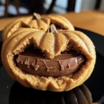 Milk Chocolate Stuffed Jack-O'-Lantern Cookies