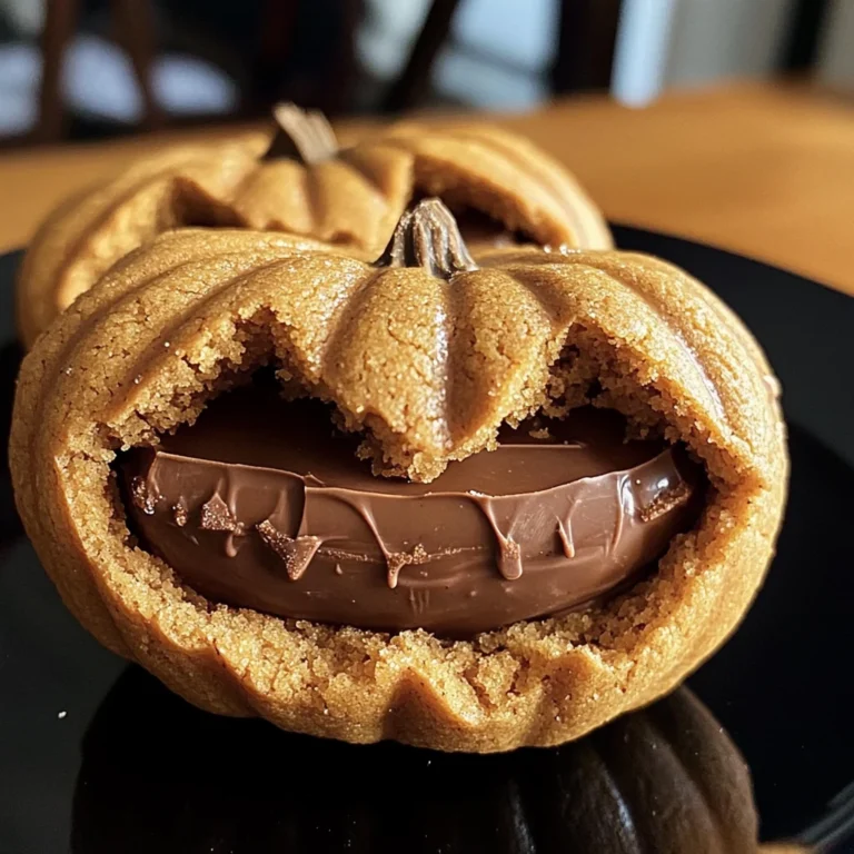 Milk Chocolate Stuffed Jack-O'-Lantern Cookies