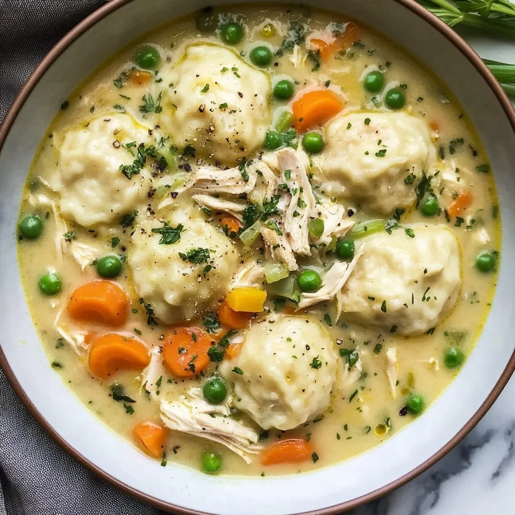One Pot Chicken Dumpling Soup (with refrigerated biscuit dough!)