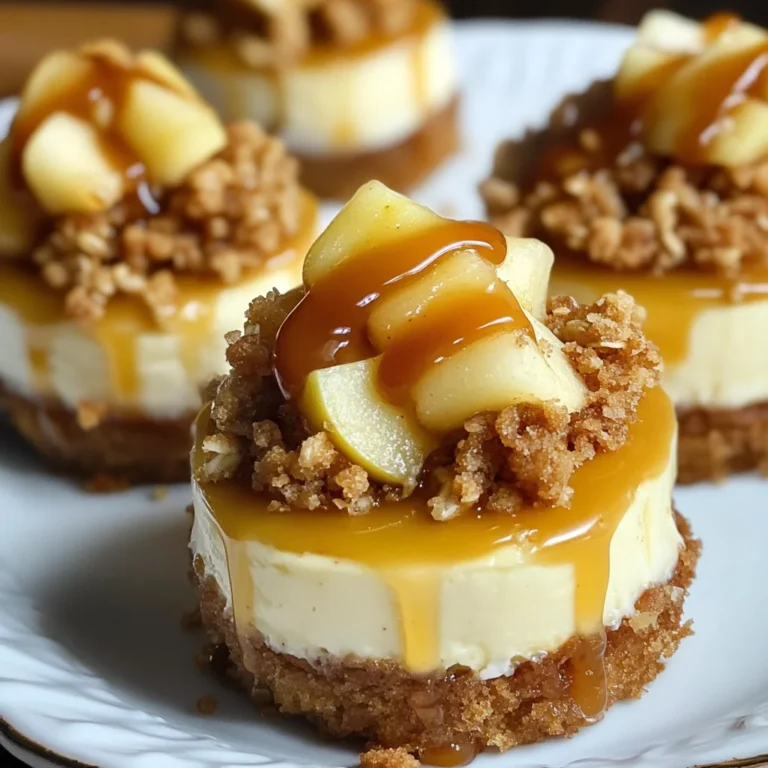 Apple Crisp Mini Cheesecakes
