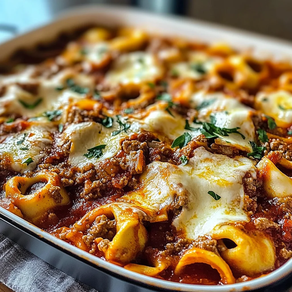 Beefy Tortellini Bake