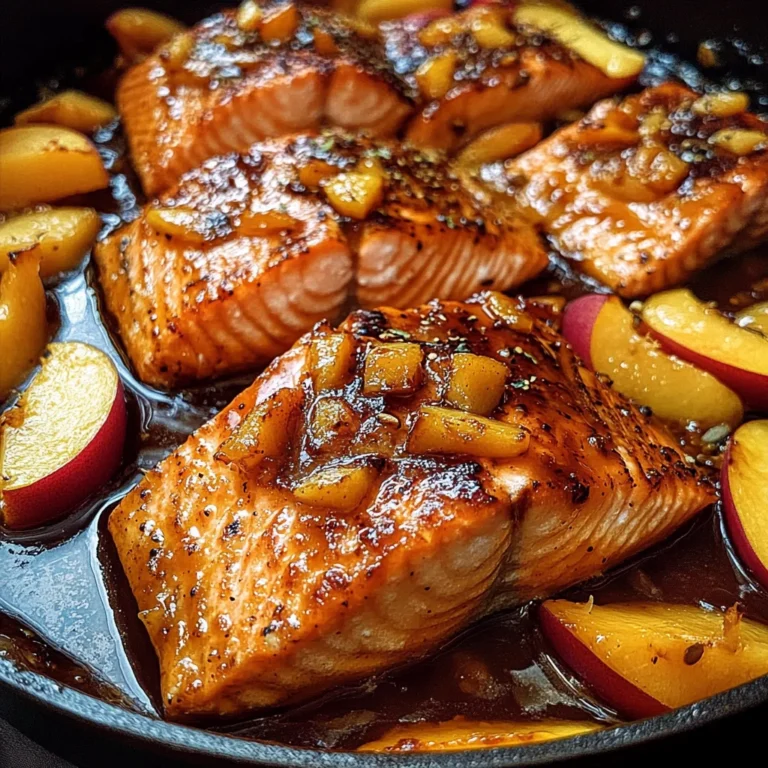 Bourbon Peach Roasted Salmon