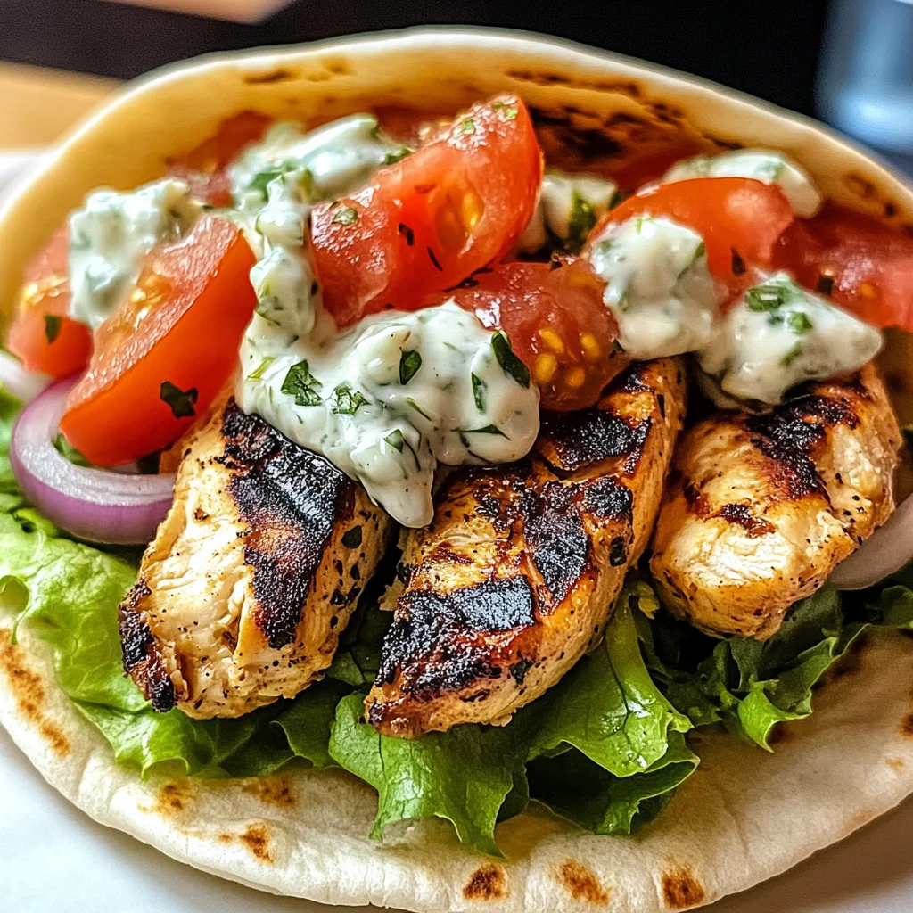 Chicken Pita Gyros with Tzatziki