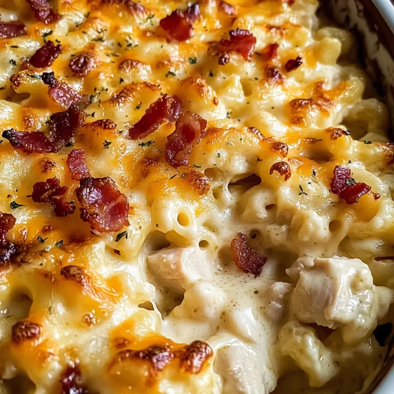 Chicken Turkey Bacon Ranch Mac and Cheese Casserole