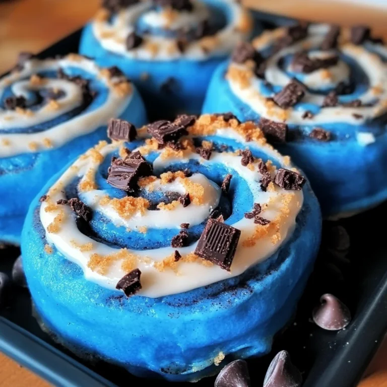 Cookie Monster Cinnamon Rolls Recipe