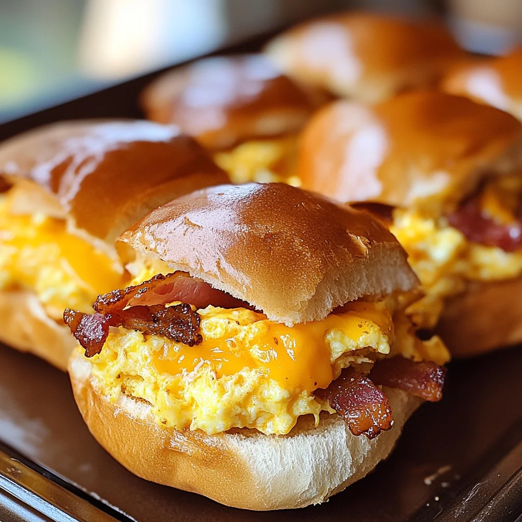 Crack Breakfast Sliders (Turkey Bacon Egg & Cheese)
