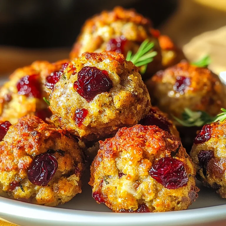Cranberry & Turkey Stuffing Balls