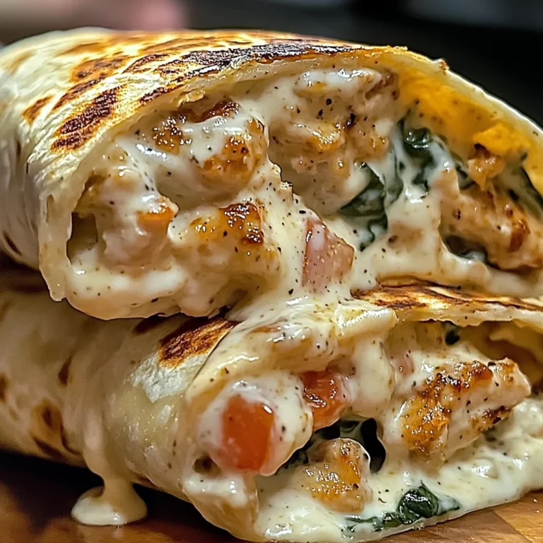 Creamy Chicken Spinach Wraps
