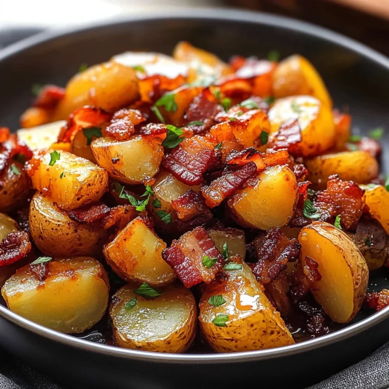 Crispy Bacon Honey Roasted Potatoes