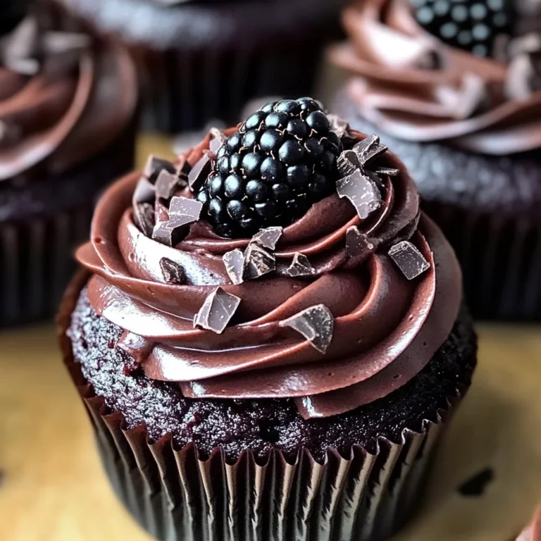 Dark Chocolate Blackberry Cupcakes: Indulge in a Decadent Dessert Delight