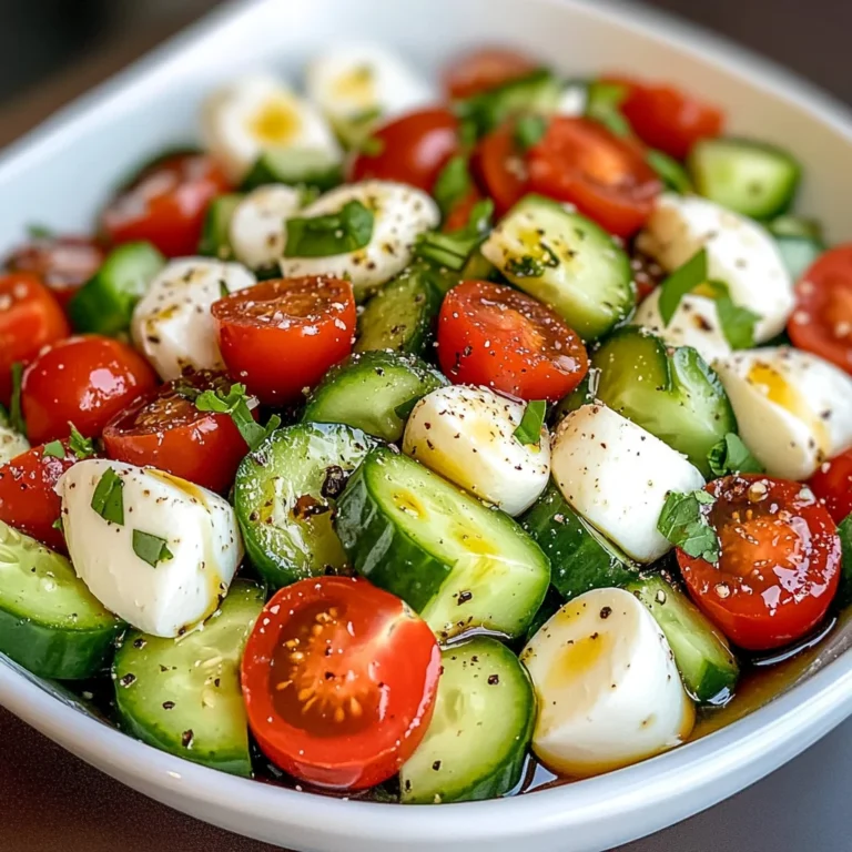 Easy Cucumber Mozzarella Salad