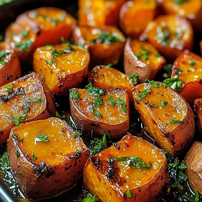 Garlic Butter Roasted Sweet Potatoes: A Delicious and Easy Recipe
