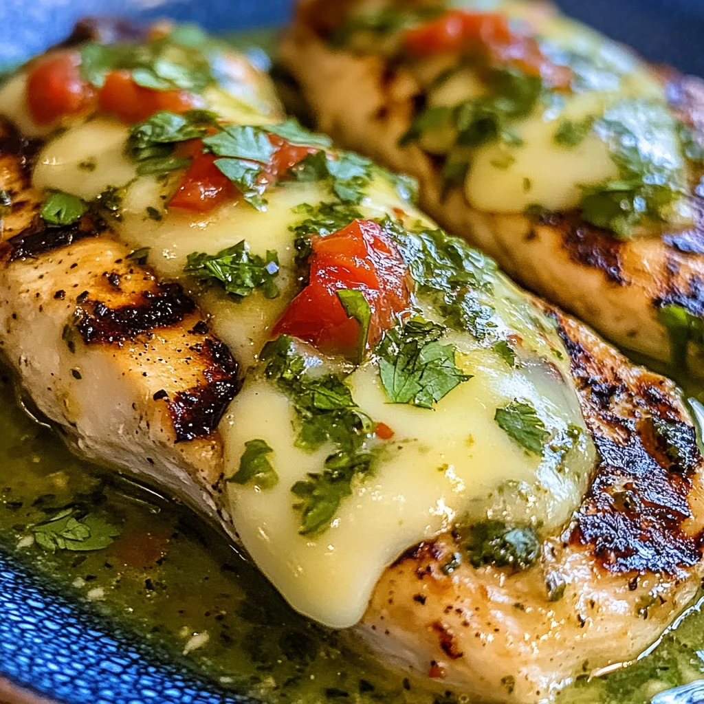 Grilled Salsa Verde Pepper Jack Chicken