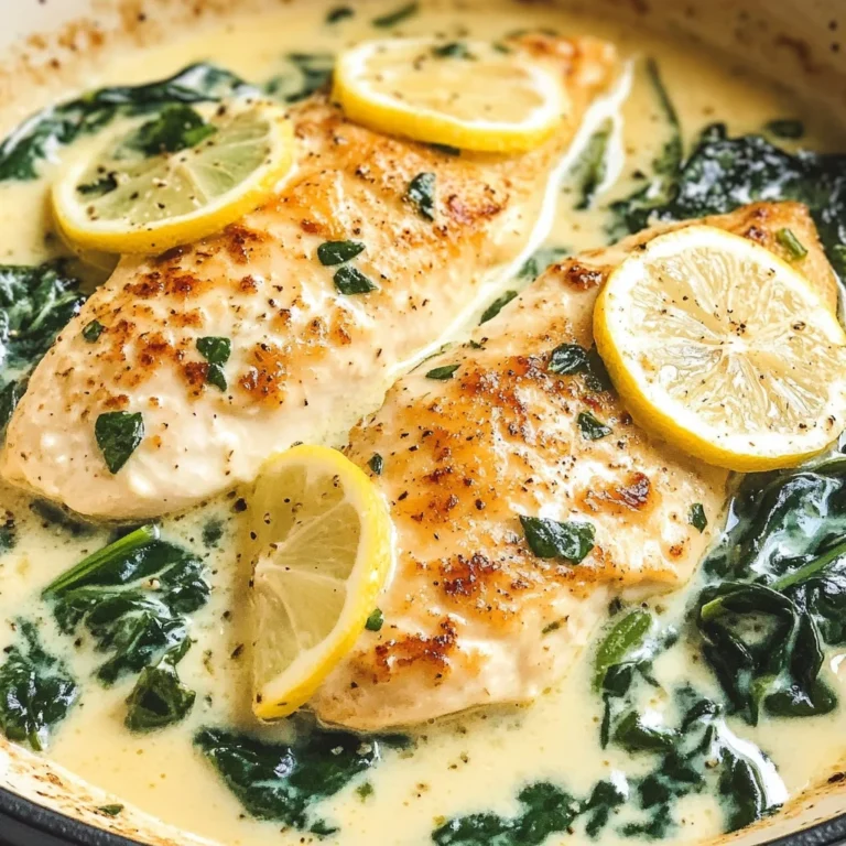 Lemon Parmesan Spinach Chicken
