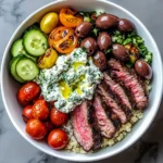 Mediterranean Steak Bowl with Tzatziki