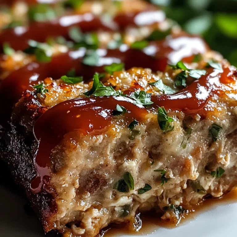 Melt-in-Your-Mouth Garlic Parmesan Chicken Meatloaf