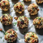 Mini Cranberry Pecan Goat Cheese Balls