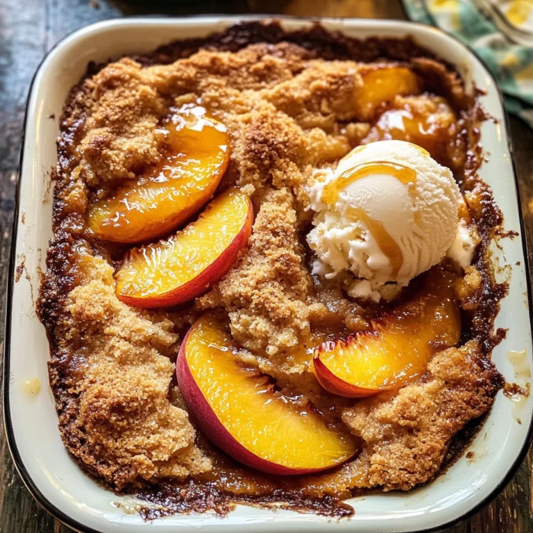 Old School Easy Brown Sugar Peach Cobbler