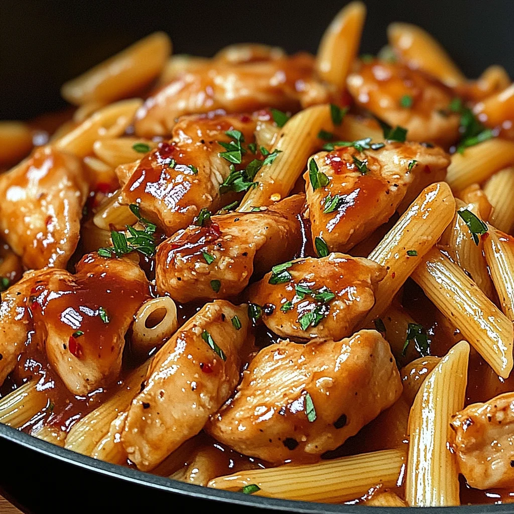 One-Pan Tangy Honey BBQ Chicken Penne