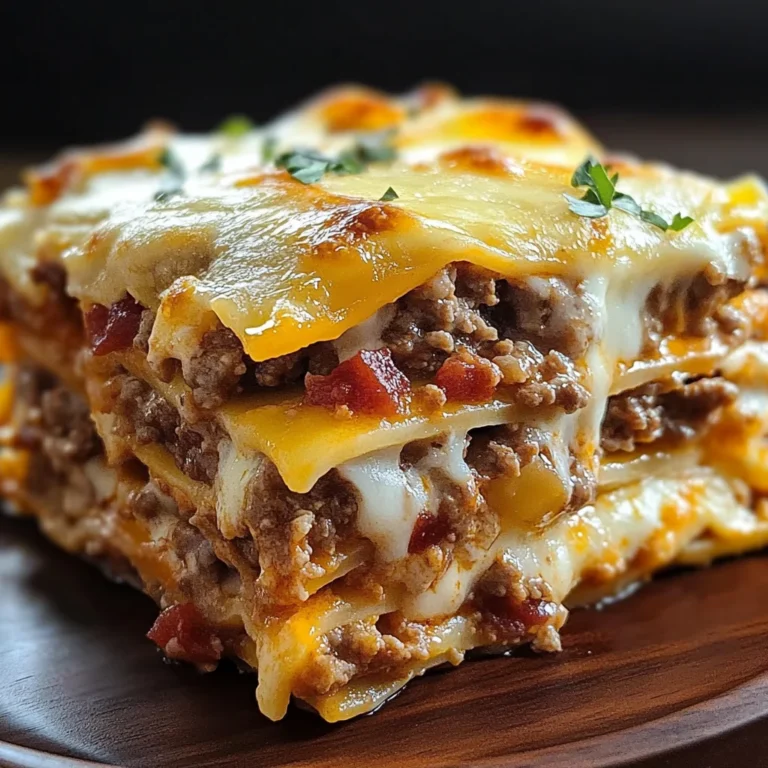 Parmesan Garlic Turkey Bacon Cheeseburger Lasagna Recipe