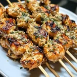 Ranch Garlic Parmesan Chicken Skewers