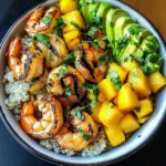 Shrimp Avocado Mango Bowls