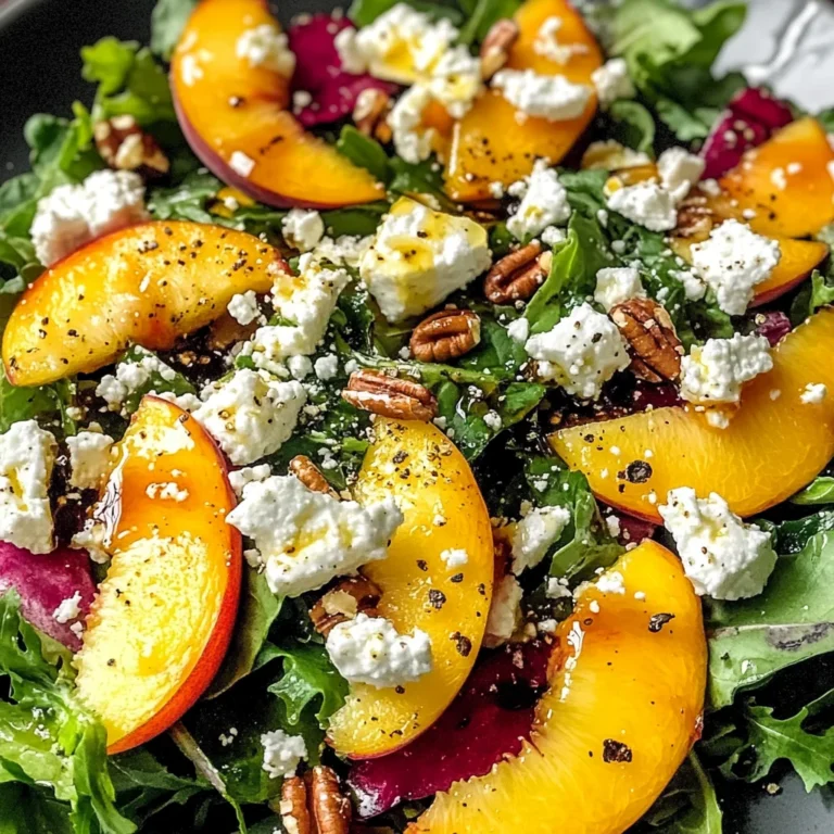 Simple Peach Feta Salad