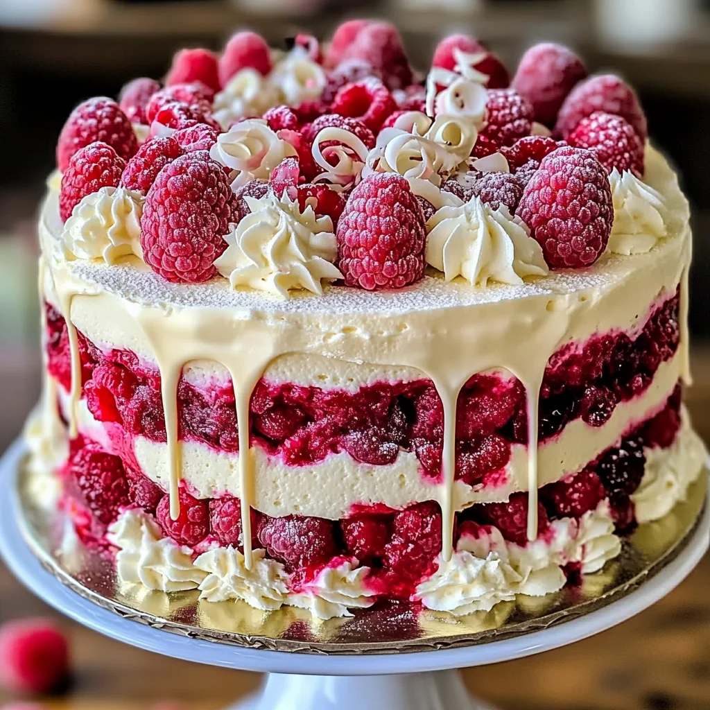 White Chocolate Raspberry Dream Cake : A Heavenly Dessert